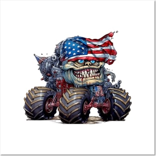 4th of July Monster Truck #7 Posters and Art